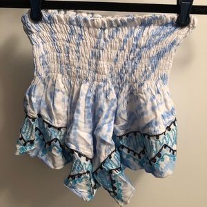 Embroidered flowy shorts